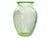 Art Deco Cameo Green Depression Uranium Glass Vase For Sale - Image 3 of 4