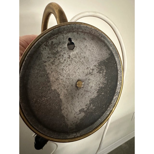 1940s Swedish Modern Organic Anywhere Lamp by Asea, Unmarked, Brass and Paint For Sale - Image 10 of 12