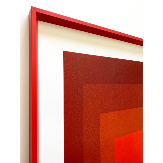 Josef Albers Josef Albers Foundation Lithograph Print Framed Mid Century Modernist Poster " Homage to the Square : Mma-2 " 1970 For Sale - Image 4 of 12