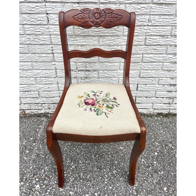 Vintage Tell City Duncan Phyfe Style Mahogany Rose Back Chair Chairish
