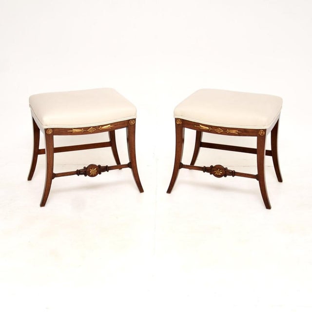 Antique Swedish Regency Stools, 1830s, Set of 2 For Sale - Image 10 of 10
