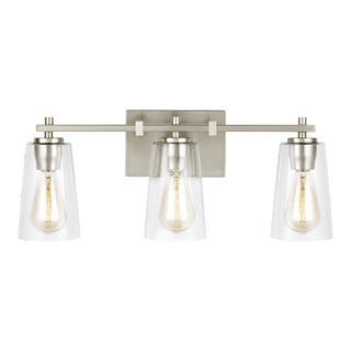 Sean Lavin by Visual Comfort Studio Mercer 3-Light Vanity, Satin Nickel For Sale
