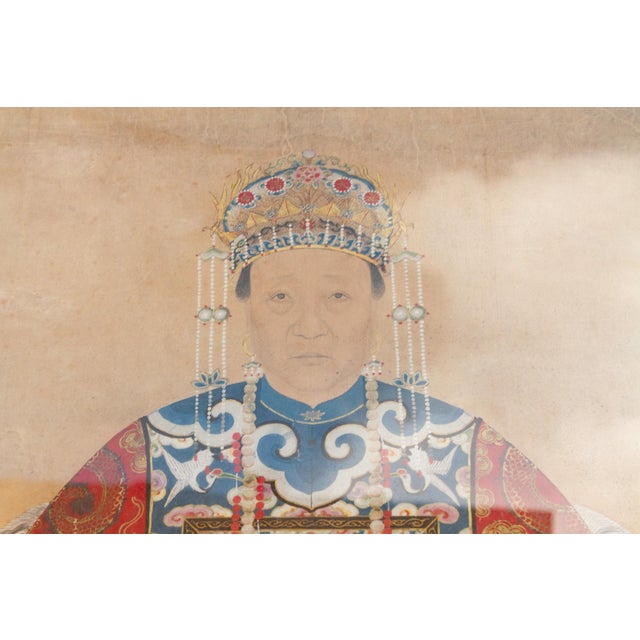 19th Century Imperial Framed Ancestor Portrait of a Court Lady For Sale - Image 5 of 8