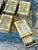 Late 20th Century Vintage Gilt Bamboo Table Setting Personal Match Strikes - Set of 8 For Sale - Image 5 of 12