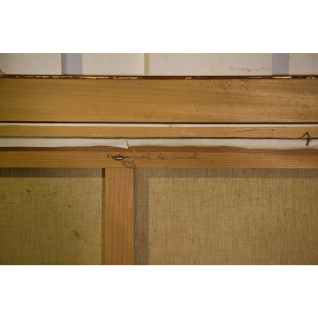 1980s Jean-Pierre Couprie, Walking Along the Canal, 1980s, Canvas & Paint For Sale - Image 5 of 10