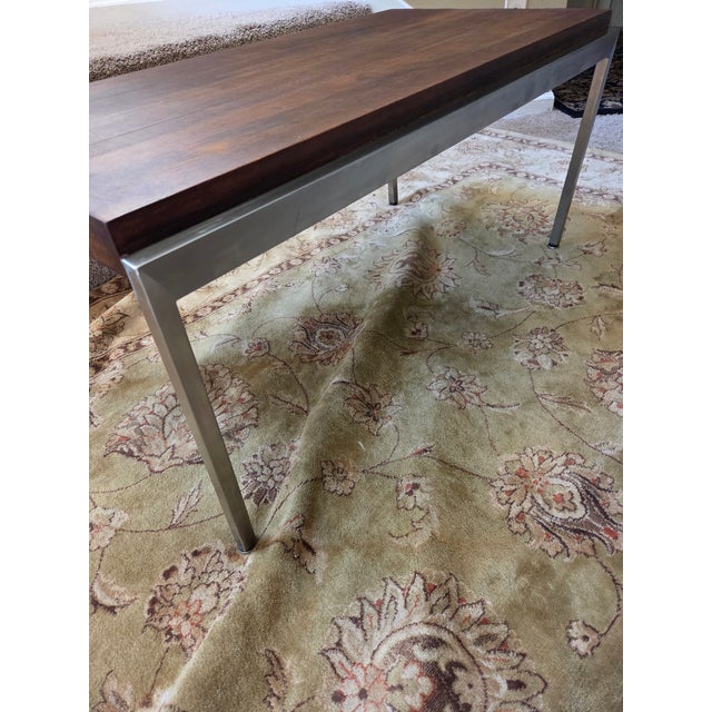 Mid-Century Modern Mid Century Modern Wood and Steel Coffee Table For Sale - Image 3 of 14