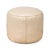 Not Yet Made - Made To Order Beige Round Leather Ottoman For Sale - Image 5 of 10
