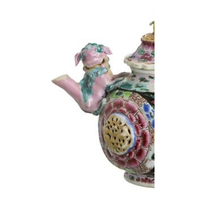 East Indian Porcelain Teapot For Sale - Image 3 of 8