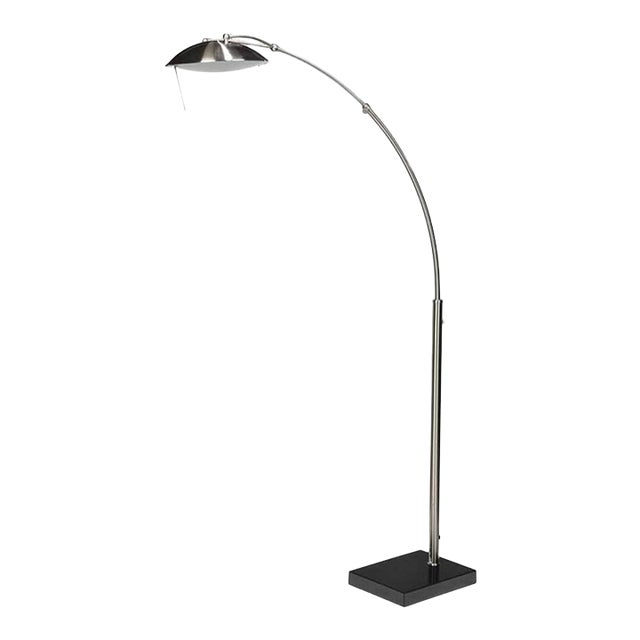 Mid 20th Century Brushed Chrome Adjustable Floor Lamp For Sale