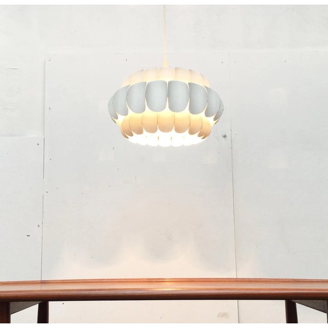 Mid-Century Swiss White Metal Pendant Lamp by H. Zender for Temde For Sale - Image 14 of 18