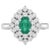 2020s Natural Emerald 0.79cts & Diamond 0.93cts Ring in 18k Gold For Sale - Image 5 of 8
