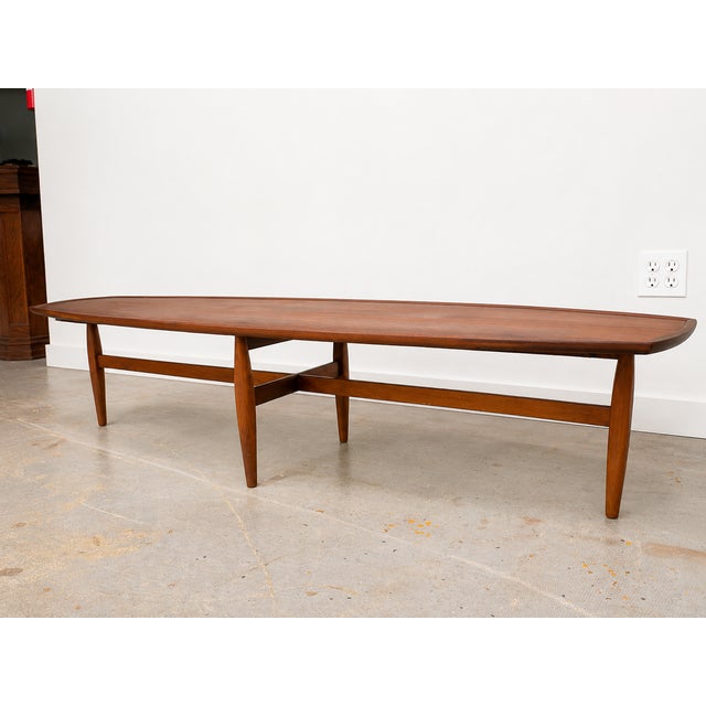 Mid-Century Modern Vintage Mid-Century Modern Drexel Declaration Surfboard Coffee Table - Attributed For Sale - Image 3 of 3