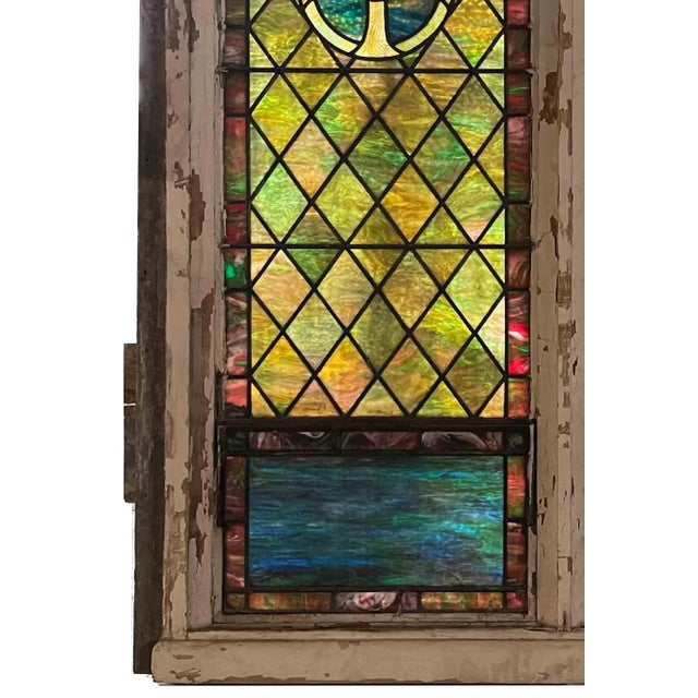 Stained Glass Window - Antique Gothic Revival Style For Sale - Image 4 of 13