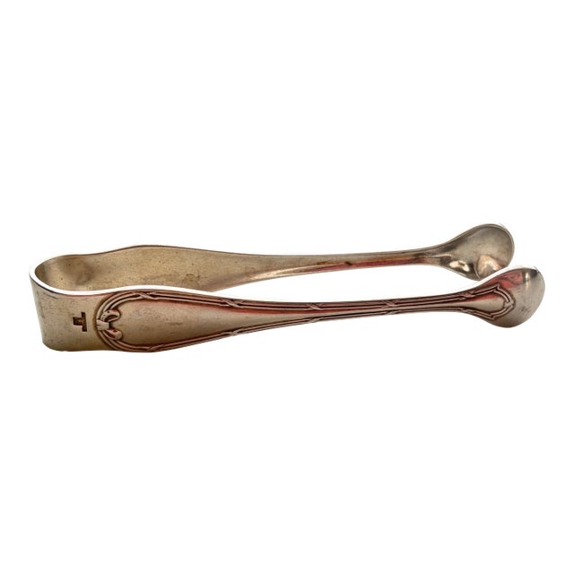 Christofle Rubans Silver-Plated Sugar Tongs, France C. 1926 For Sale