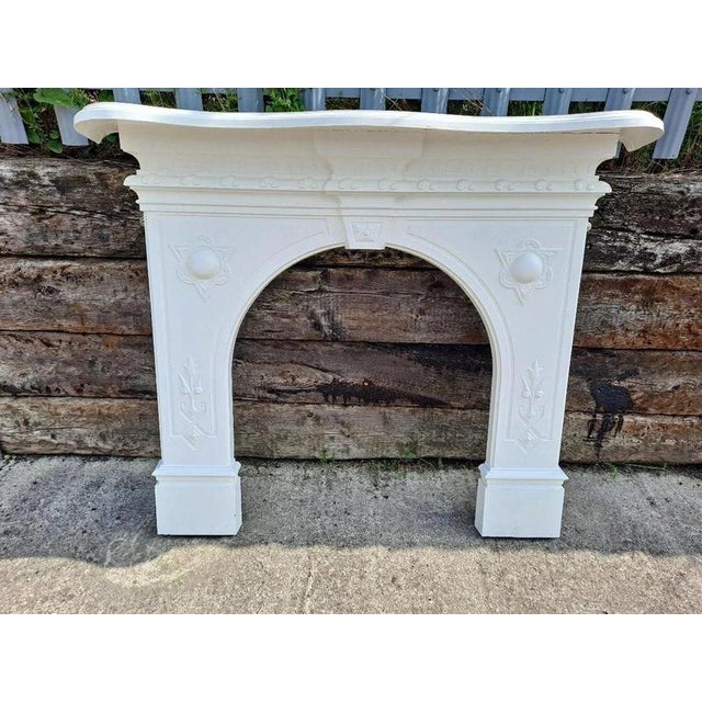 Victorian Arched Cast Iron Fireplace Surround For Sale - Image 16 of 17