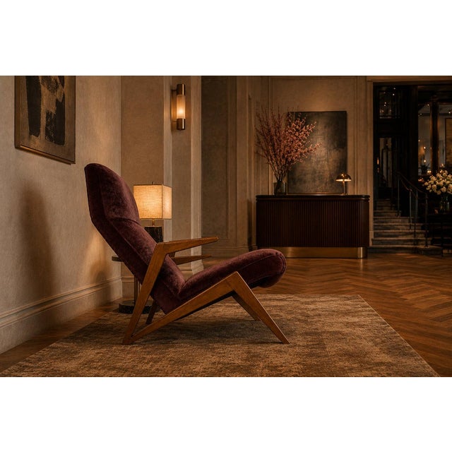Brazilian Modern Imbuia Wood & Mohair Lounge Armchair, Att. José Zanine Caldas, 1950s – Lot 881 For Sale - Image 9 of 18