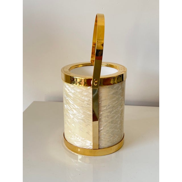 Cream Glacette Ice Bucket from Lidian, Italy, 1960s For Sale - Image 8 of 10