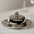 The Parisian Butter Dish w/ Cover+Glass- Nickel Glass butter dish with nickel base and cover designed for storing and...