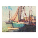 'Cape Ann Harbor' by Nell Walker Warner, Woman Artist, Massachusetts, Rockport, Gloucester, Los Angeles County Museum of Art For Sale