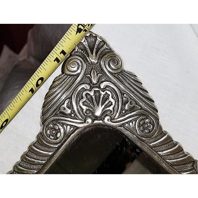 1990s 1990s Silver on Bronze Italian Perfume Mirror Tray For Sale - Image 5 of 7