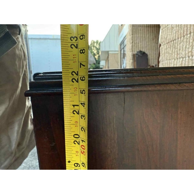 Pair of Ethan Allen Georgian Four-Drawer Bedside Chests/ Nightstands For Sale - Image 12 of 17