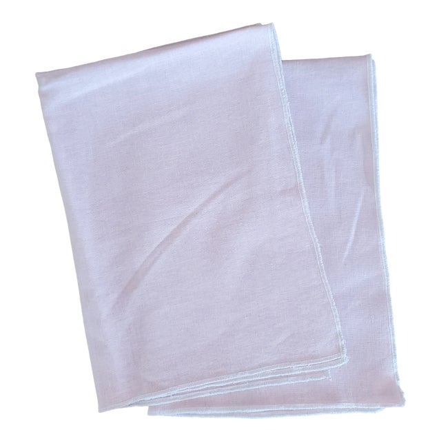 Pink Linen Kitchen Tea Dish Towels - a Pair For Sale