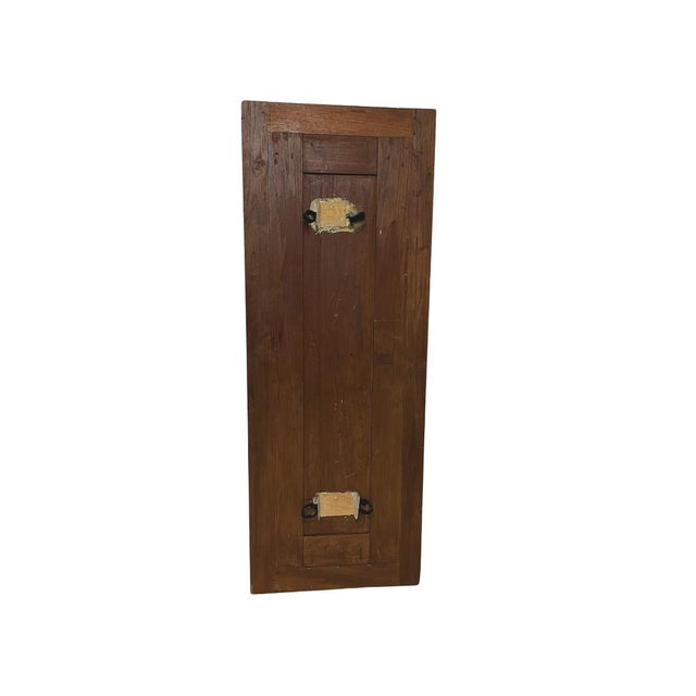 Mid-Century Modern Antique Hand-Carved Wooden Door For Sale - Image 3 of 7