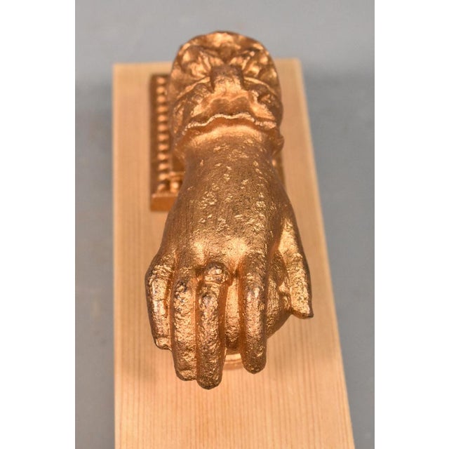Gold Hand of Fatima Door Knocker from Camion Frères For Sale - Image 8 of 14