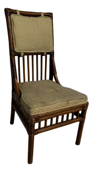 Late 20th Century Handcrafted Bamboo Boho Accent Chair