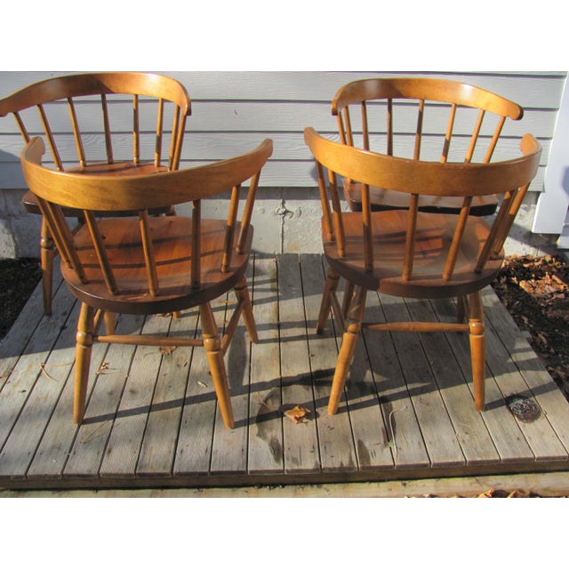 Early 20th Century Heywood Wakefield Barrel Back Chairs From the John Heywood Trust House Set