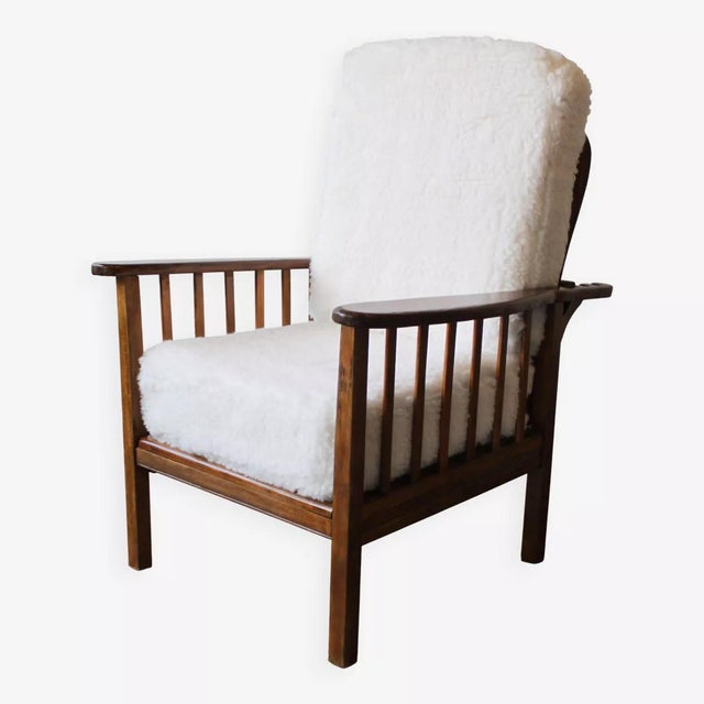 Arts & Crafts Reclining Armchair from Morris, United Kingdom, 1940s For Sale - Image 12 of 12