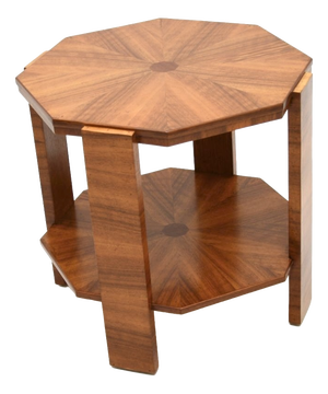 Art Deco Occasional Coffee Table in Walnut, 1930s