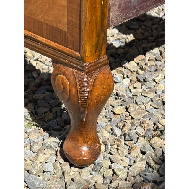 Art Deco Figured Walnut Double Bed, 1920s For Sale - Image 12 of 13