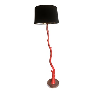 Arteriors Red Coral Floor Lamp With Shade For Sale