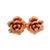 A stunning pair of stud earrings, meticulously crafted in the shape of blooming roses. Each petal is adorned with round,...