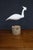 White Hand-Carved White Heron Sculpture on Natural Wood Base by Roe For Sale - Image 8 of 9