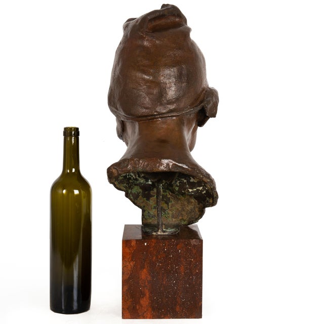 Italian Bronze Sculpture Bust “The Wagoner" (1879) by Achille d'Orsi For Sale - Image 4 of 18