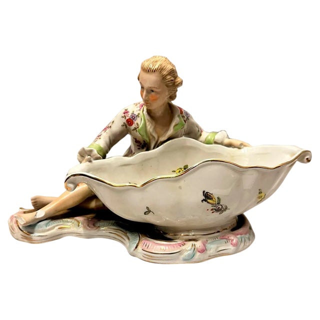19th Century Rococo Porcelain Centerpiece by Maissen, Germany, 1880s For Sale