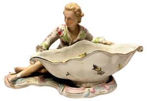 19th Century Rococo Porcelain Centerpiece by Maissen, Germany, 1880s