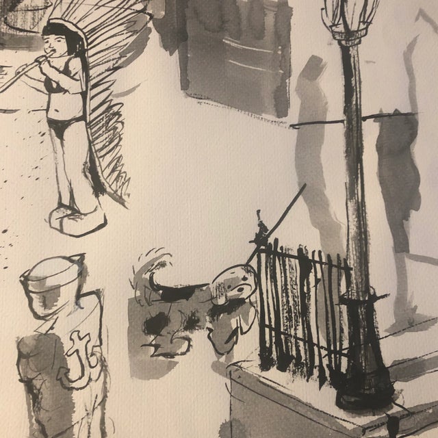 Original painting on paper Unsigned 19 x 25.5 unframed