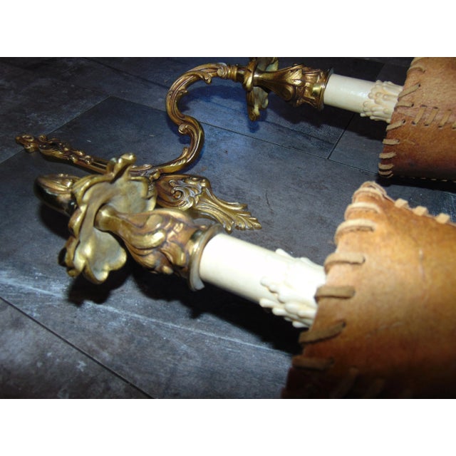 Mid-Century Art Deco Brass Sconce For Sale - Image 6 of 11