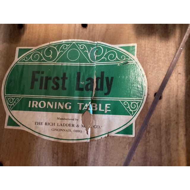 This is well preserved and cared for “ironing table” of the 1920’s -30’s. The board “table” is real wood; the legs are...