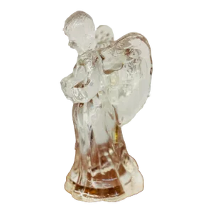 1920s Glass Angel Candle Stick Holder