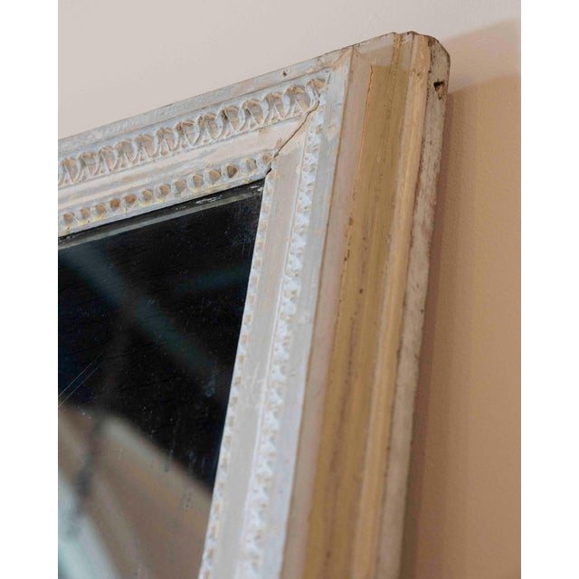 French 18th Century Louis XVI Wood Panel Mirror For Sale - Image 4 of 7