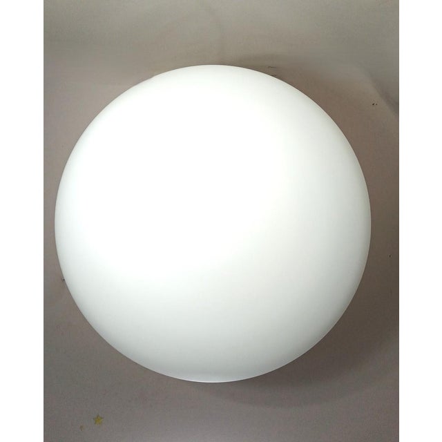Mid-Century Modern Large Pendant Light in Murano Opaline Glass, 1990s For Sale - Image 3 of 17
