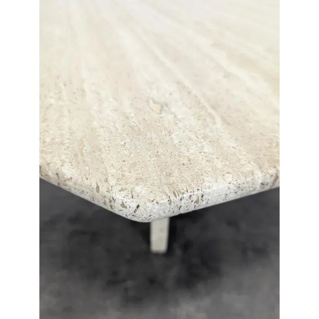Vintage Travertine Coffee Table For Sale - Image 4 of 6