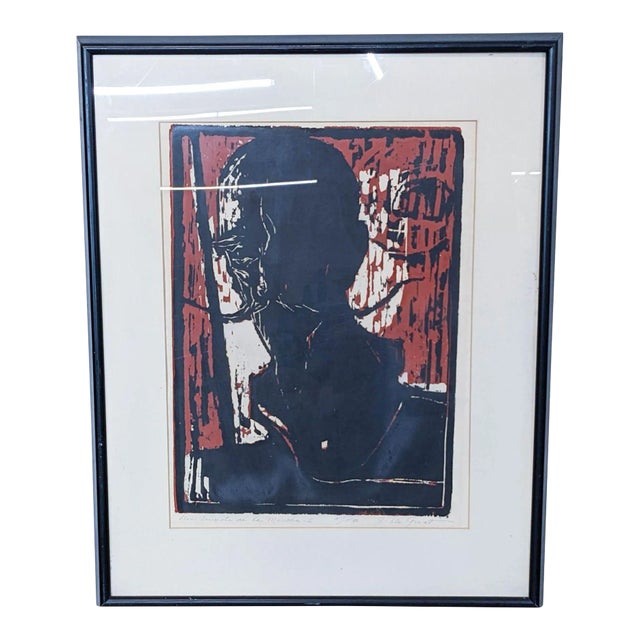 Vintage Framed Print by George Hugh De Groat Don Quixote De La Mancha Signed For Sale