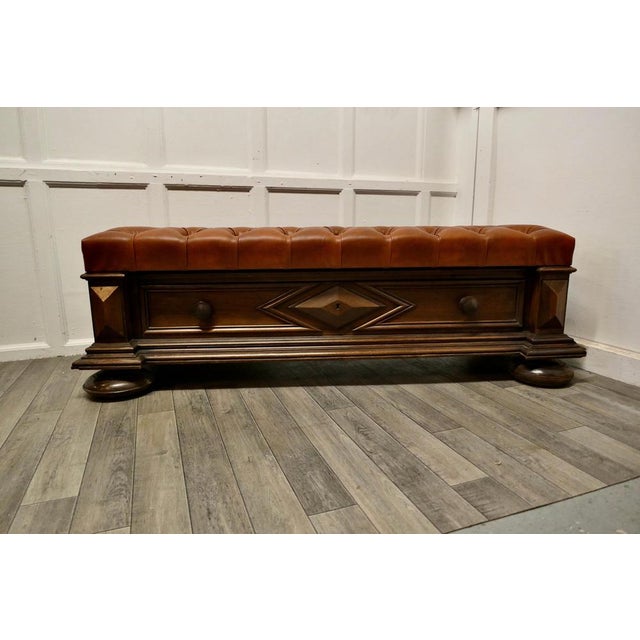Sturdy Chesterfield Hall Seat with Shoe Tidy drawer. A Superb looking Country House piece, just what is needed for the...