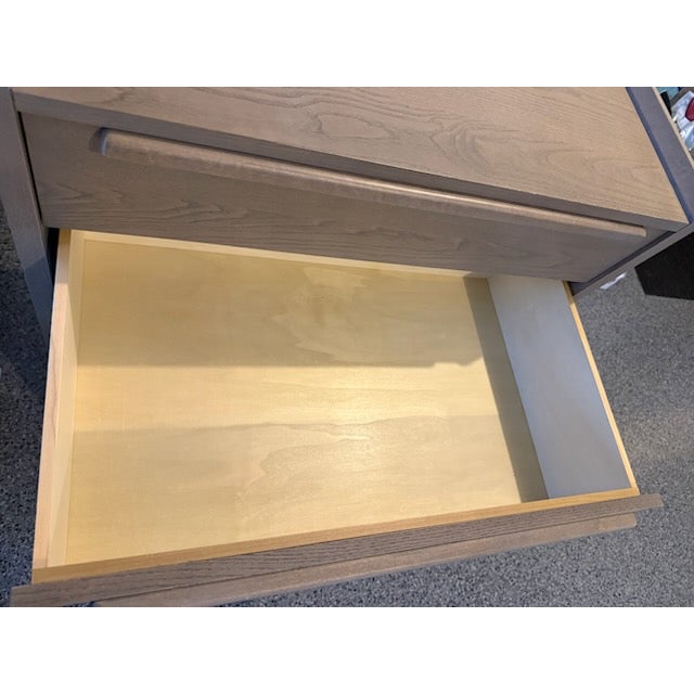 Crate and Barrel Tate 32” Stone Grey 5-Drawer Tall Dresser For Sale - Image 11 of 14