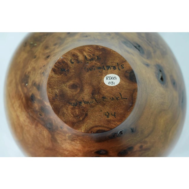 Wood 1980s Burl Walnut Decorative Vessel by Rude Osolnik For Sale - Image 7 of 8